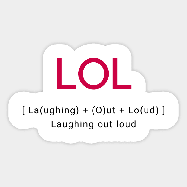 LOL Laughing out loud Sticker by For HerHim